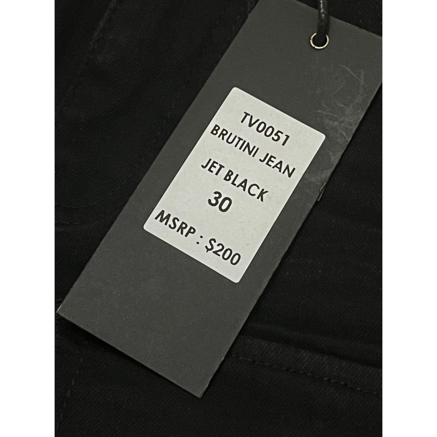 Si Tu Veux Brutini Jeans Jet Black Superstack Men’s Size 30