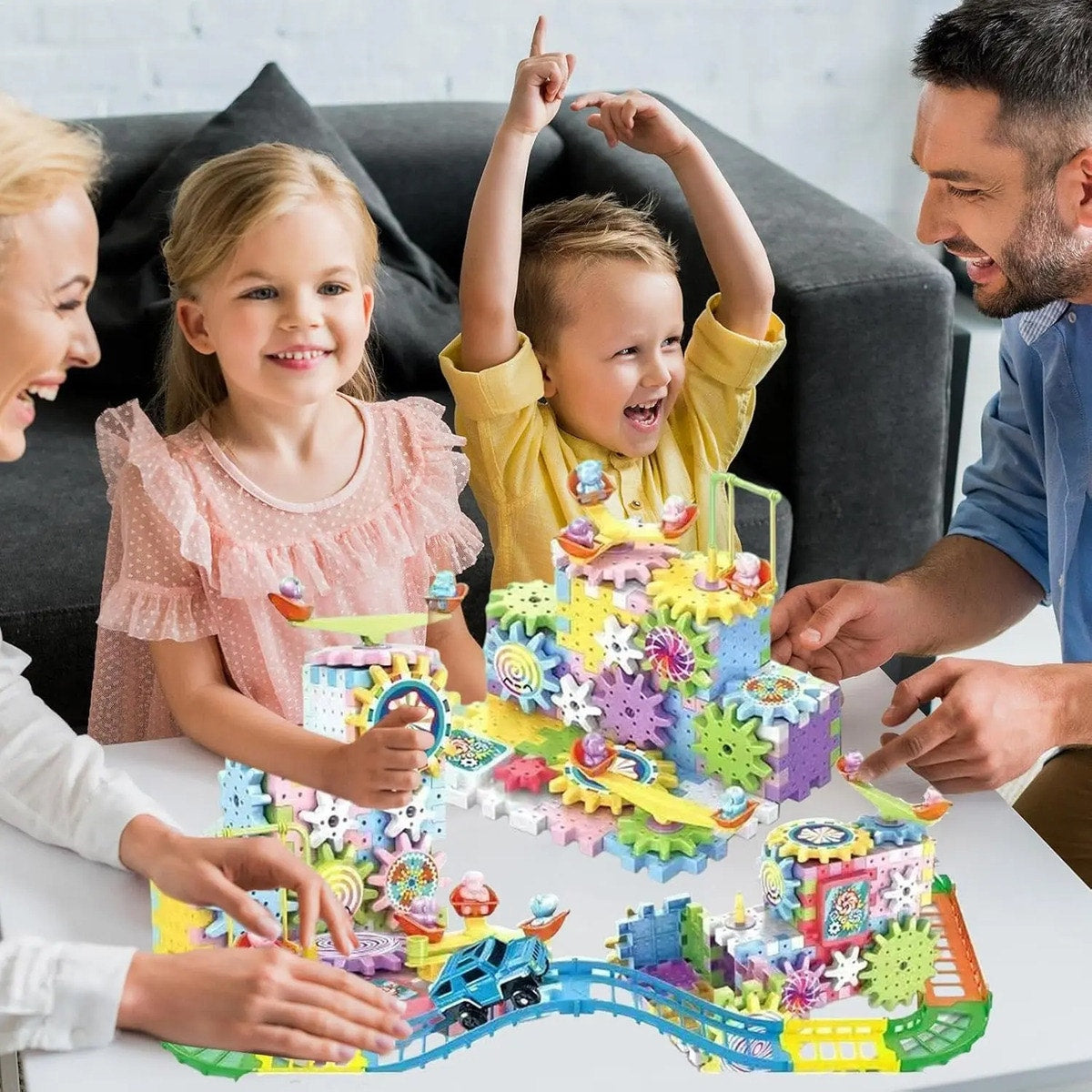 180-piece Electric Gear Building Block Creative Puzzle Set.