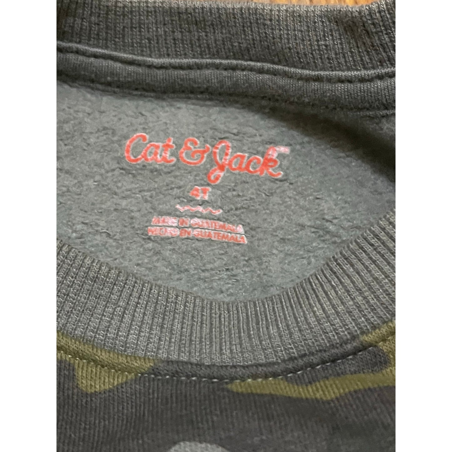 Cat & Jack Army Sweater Size 4T In Good Condition