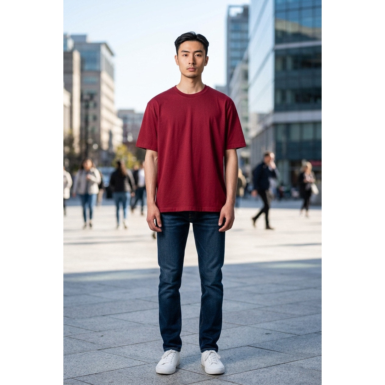 Portabella Men’s Burgundy T-shirt Size Medium