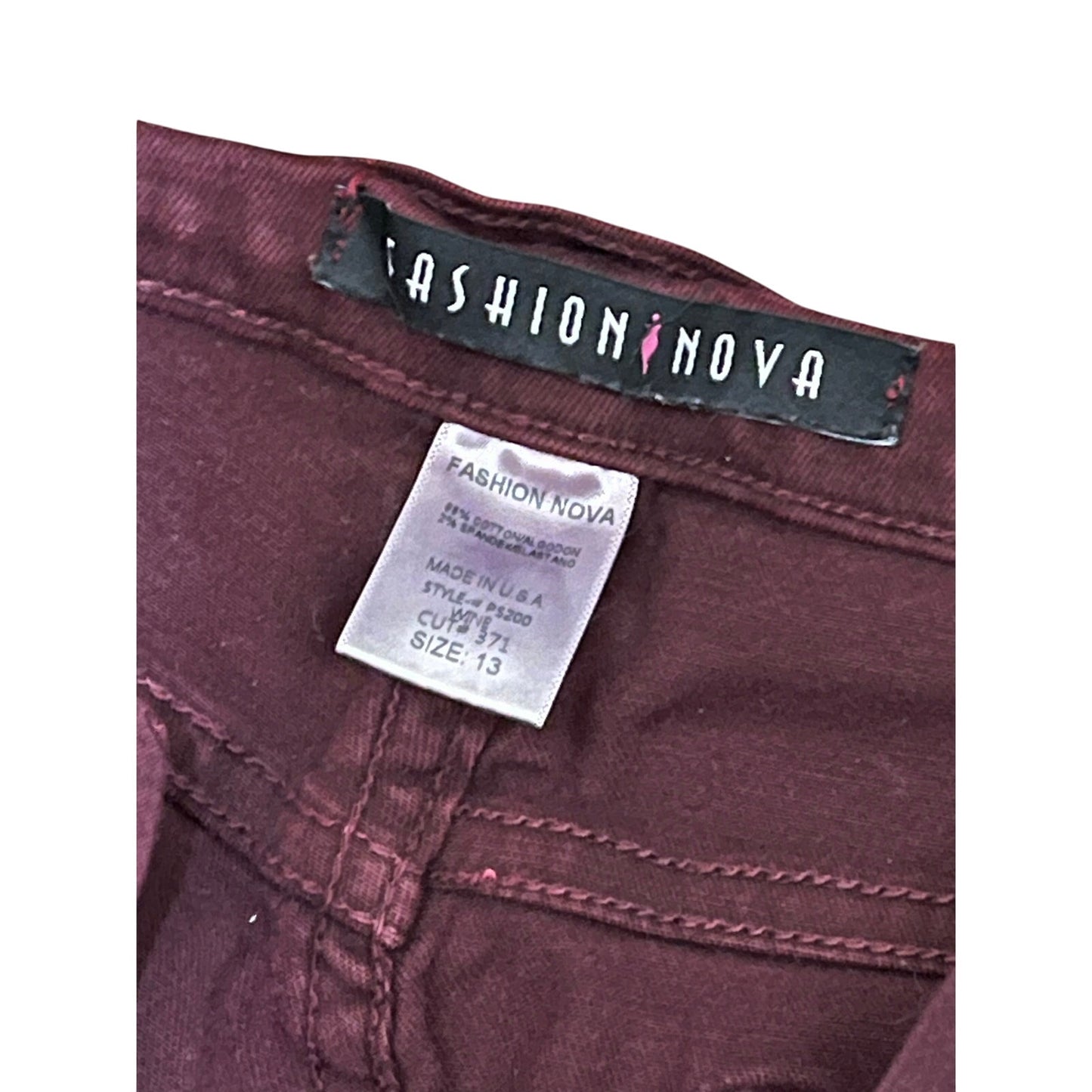 Fashion Nova Women’s Burgundy pants size 13