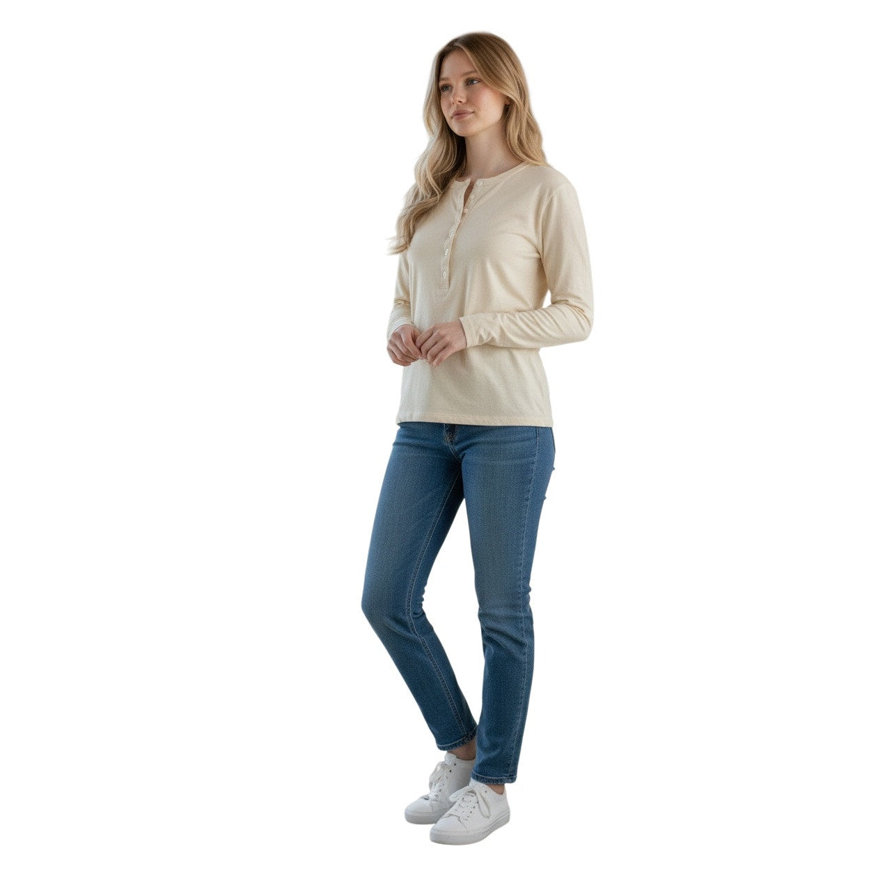 Universal thread Women’s Long Sleeve Top With 6 Buttons On it Size X-Large
