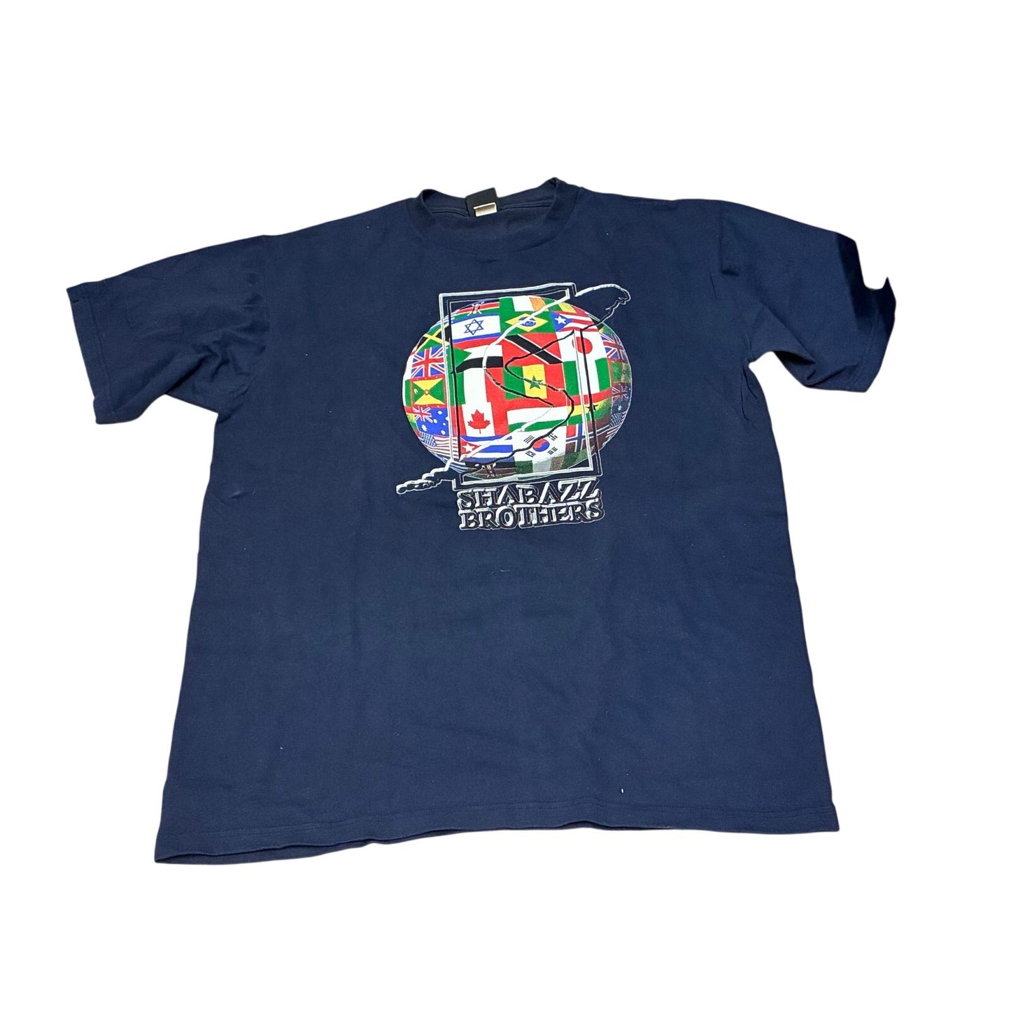 Shabazz Brothers Men’s Shorts Sleeve Navy T-Shirt Size Large