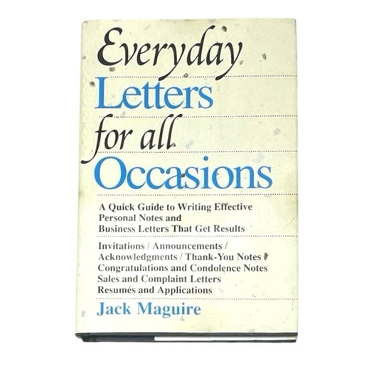 Everyday Letters for All Occasions by Jack Maguire ( Hardcover, 1994)