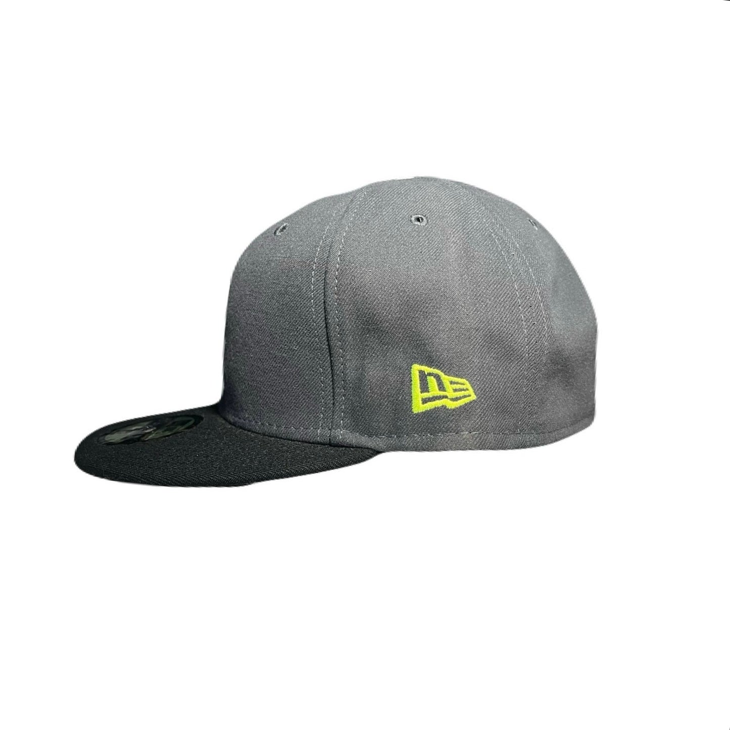 New Era Gray & Black As Hat Size 7 5/8