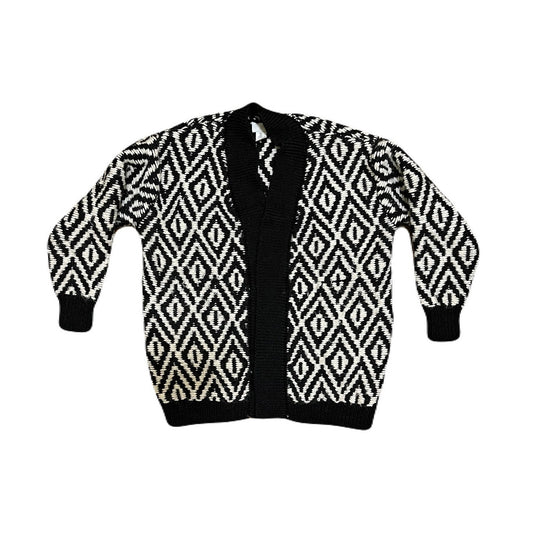 H & M Throw Over Black & White Throw Over Sweater Size Small In