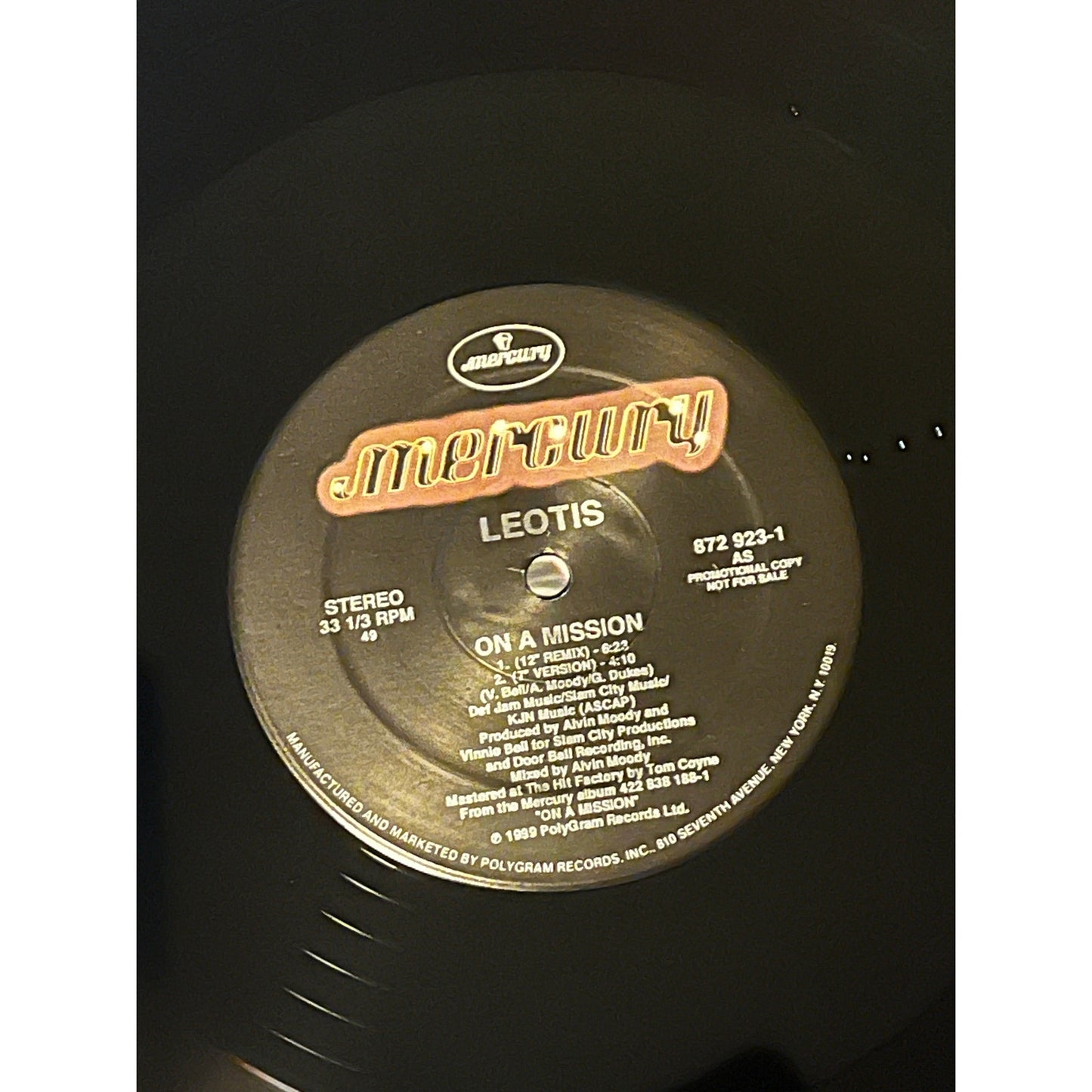 Leotis / On A Mission / 12" SINGLE 33RPM Vinyl Record PROMO - 872-923-1