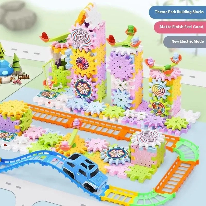 180-piece Electric Gear Building Block Creative Puzzle Set.