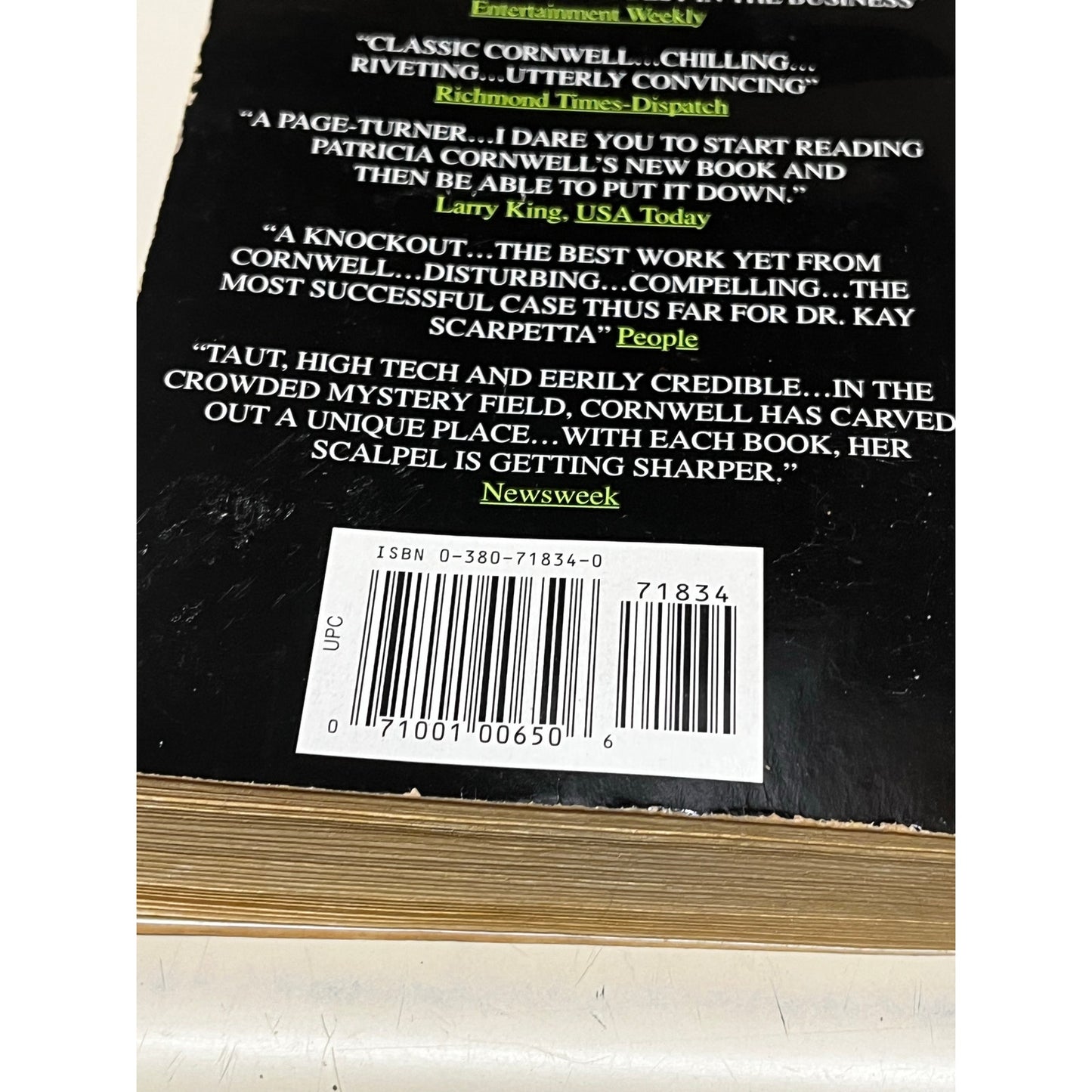 1994 CRUEL & UNUSUAL by Patricia D Cornwell PaperBook