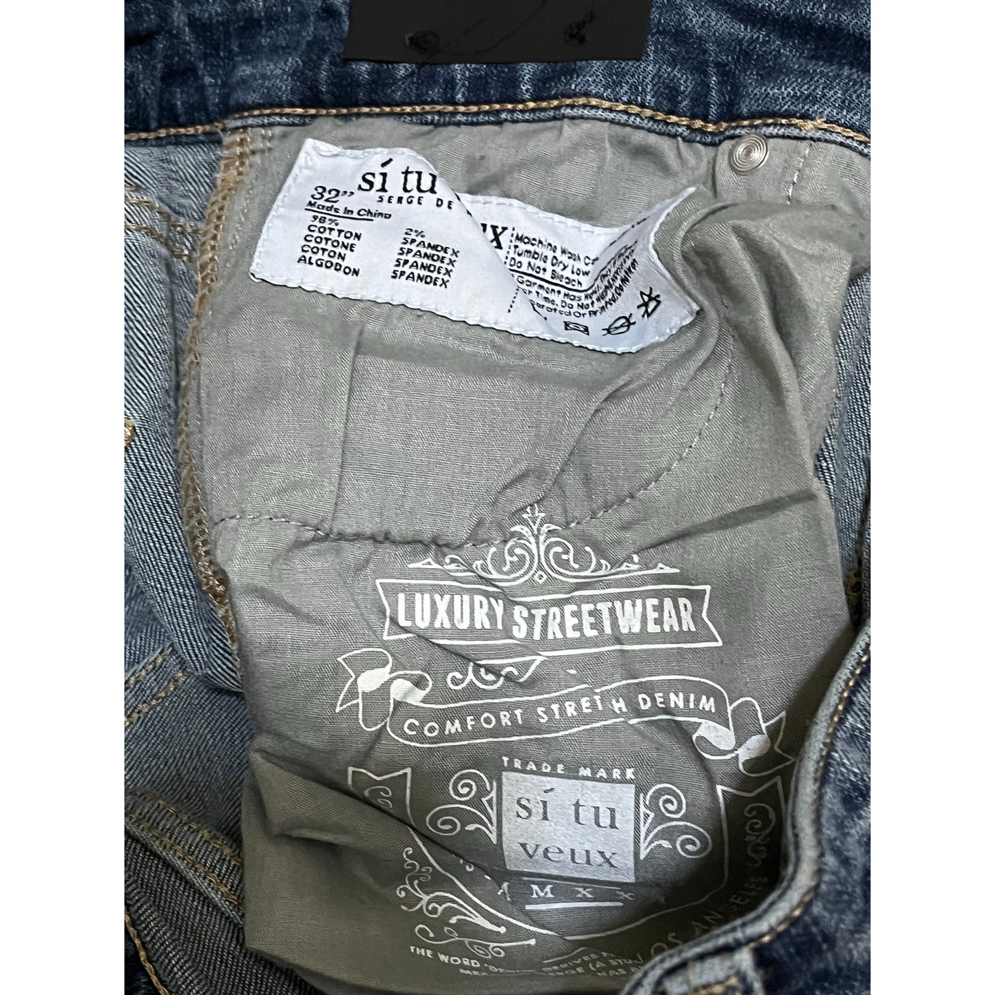 Si Tu Veux Marc Jean’s Indigo Wash Size 32 Men’s Superstack