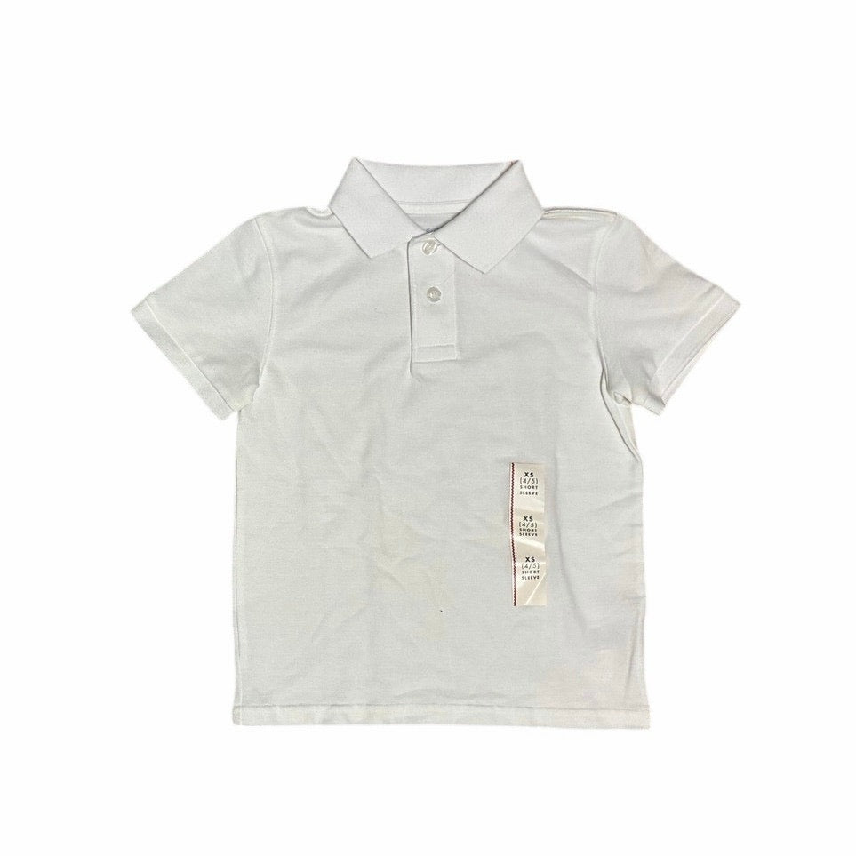 Boys' Short Sleeve Jersey Uniform Polo Shirt - Cat & Jack White XS 4/5
