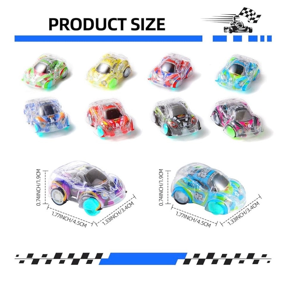 50 Pcs Mini Pull Back Cars Set, Pull Back Racing Vehicles for Kids Toddlers, Bulk Toys Party Favors Treasure Box, Classroom Prizes, Pinata Fillers,Goodie Bag Stuffers for Boys Girls