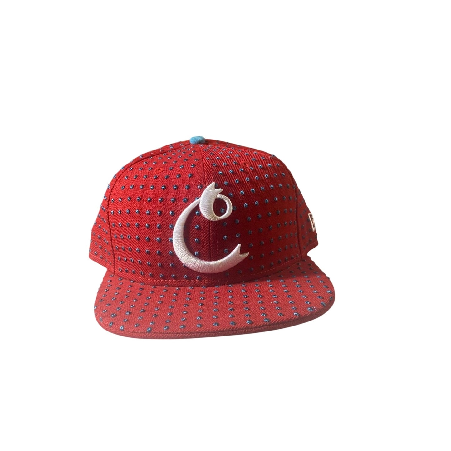 New Era Hat 7 1/8 Red & White C
