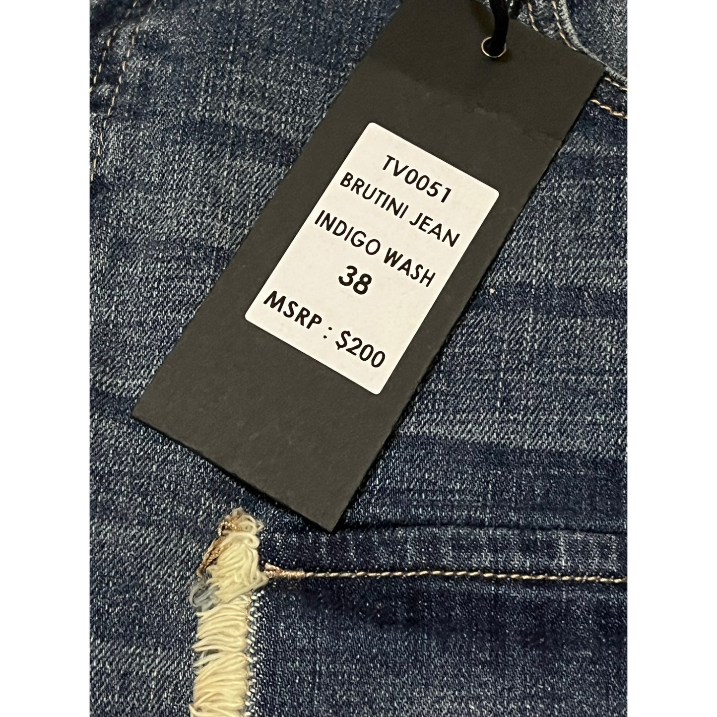 Si Tu Veux Brutini Jeans Indigo Wash Superstack Men’s Size 38