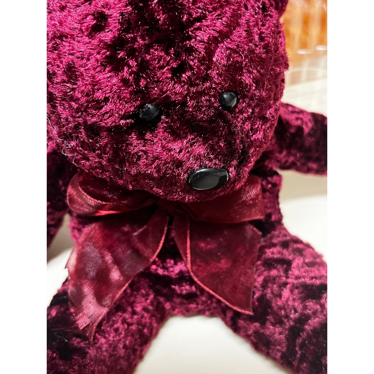 Burgundy 7 inch teddy bear