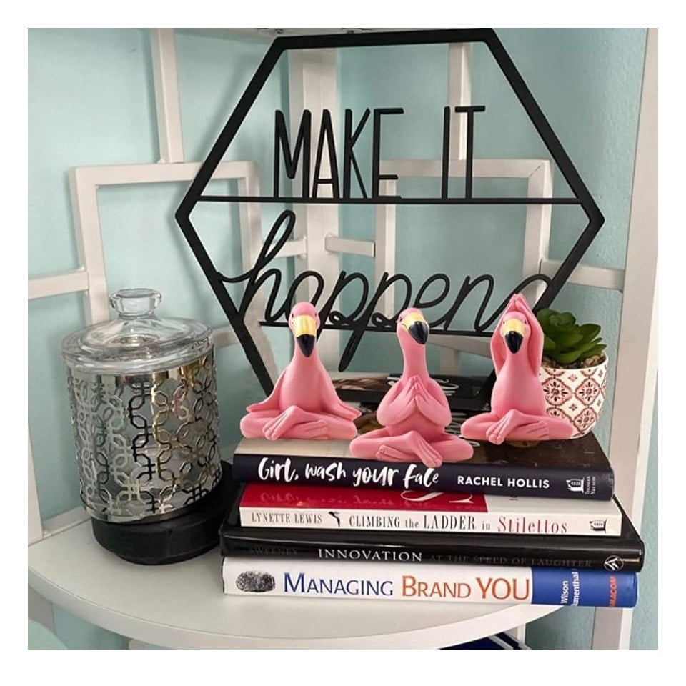 Mini Yoga Flamingo Figurines New