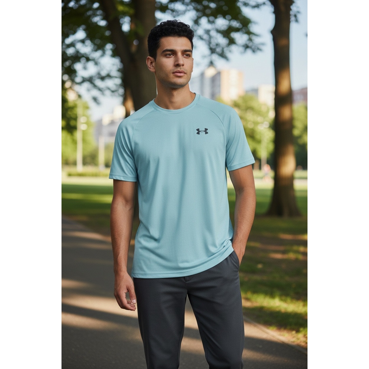 Under Armour Blue Tech Textured Short Sleeve Shirt