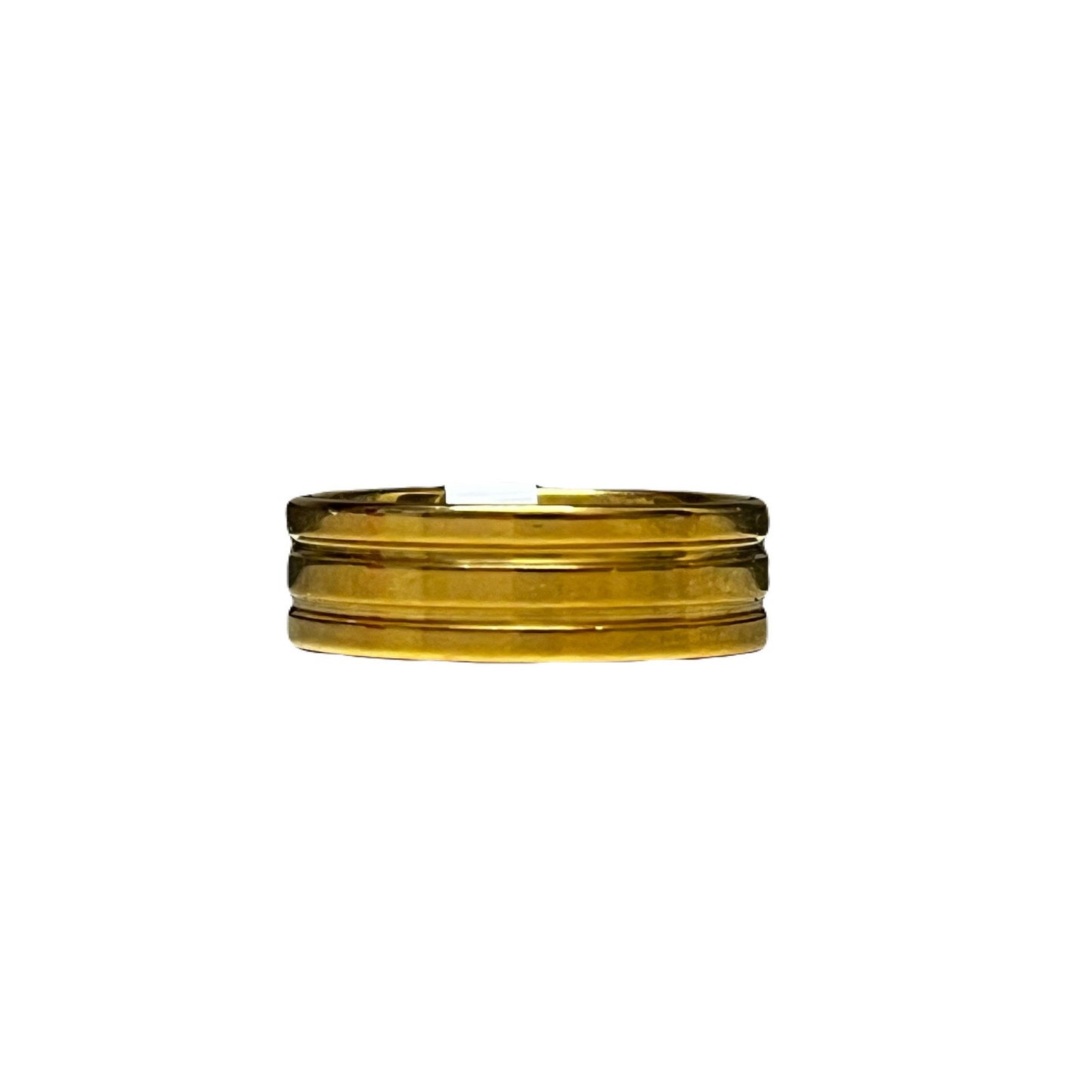 Solid Gold Stainless Steel Men’s Ring Size  22