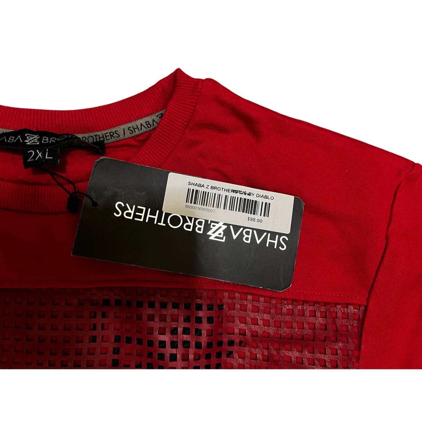 Shabazz Brothers Men’s Red CrewNeck Sweater Brand New Size 2XL