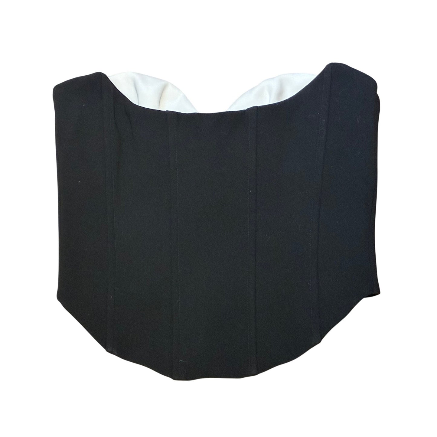 Meshki Oceane Contrast Suiting Stripless Corset Size XXS Black