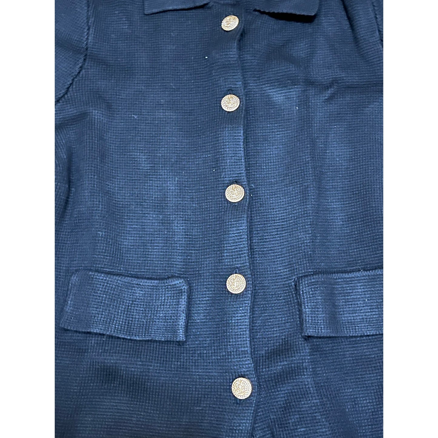 Zara Navy Women’s Blazers With Gold Buttons Size Small