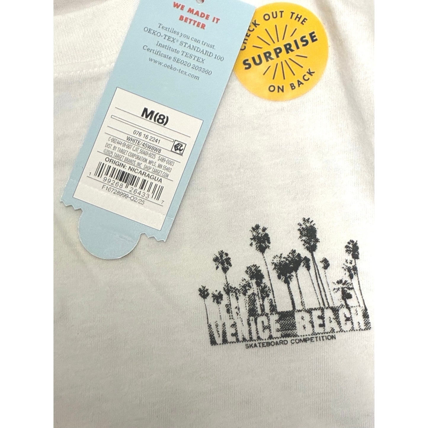 Cat & Jack Boys' Long Sleeve 'Venice Beach' Graphic T-Shirt Size 8