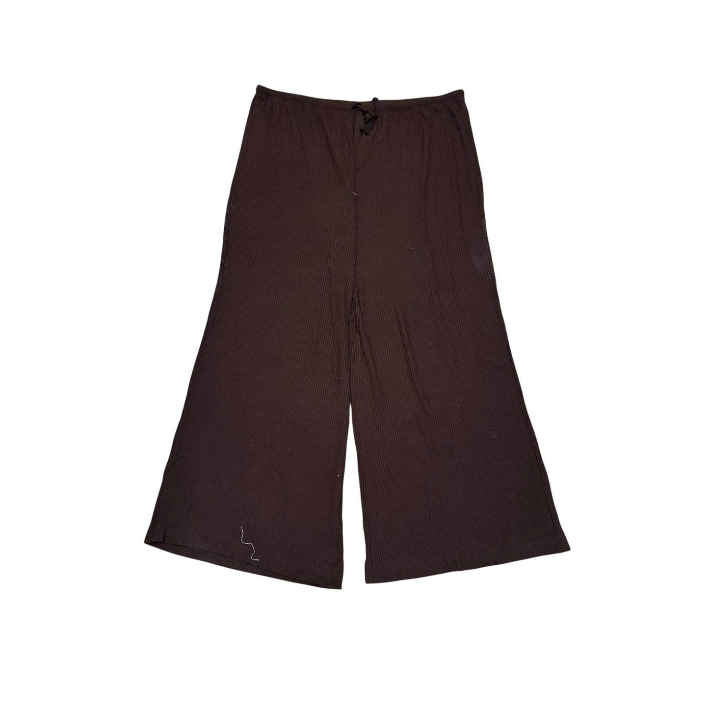 Auden  Brown Cozy Ribbed Wide Leg Pant Sleepwear Sz XXL