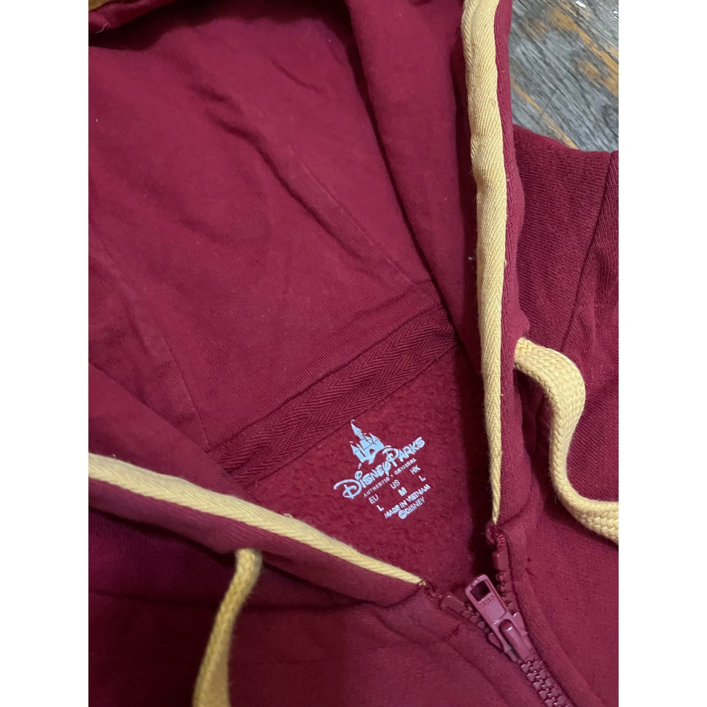 Burgundy Mickey Mouse hoodie Size Large