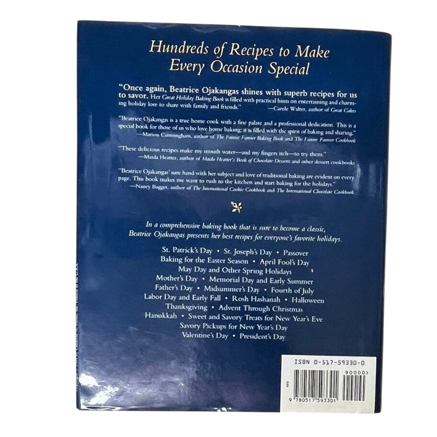 Beatrice Ojakangas' Great Holiday Baking Book Hardcover