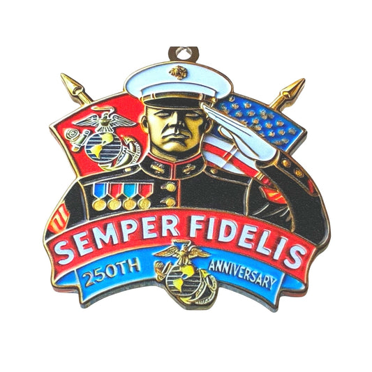 Semper Fidelis 250Th Anniversary
Keychain 3” X 3”