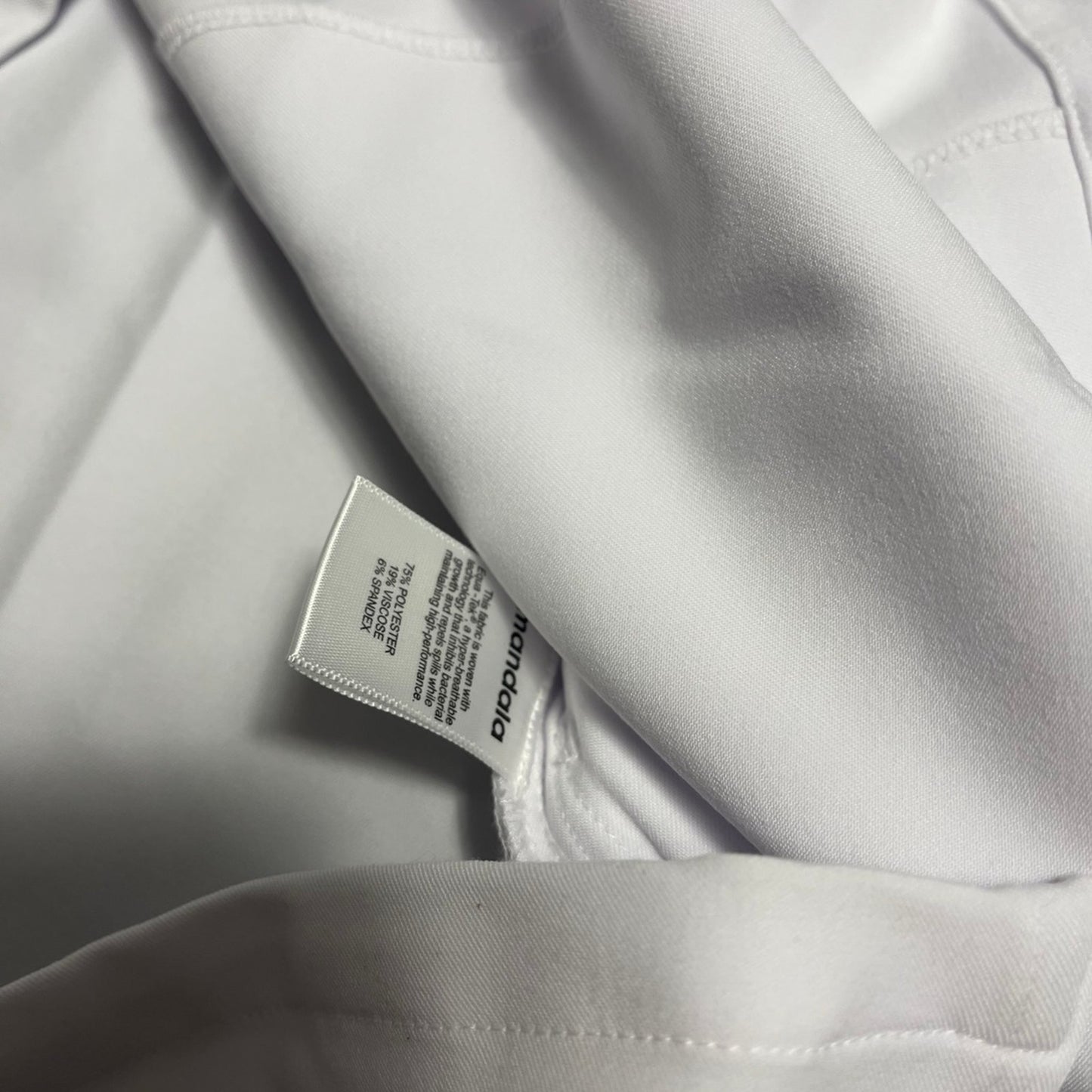 Mandala Men's Underscrubs White Size XL