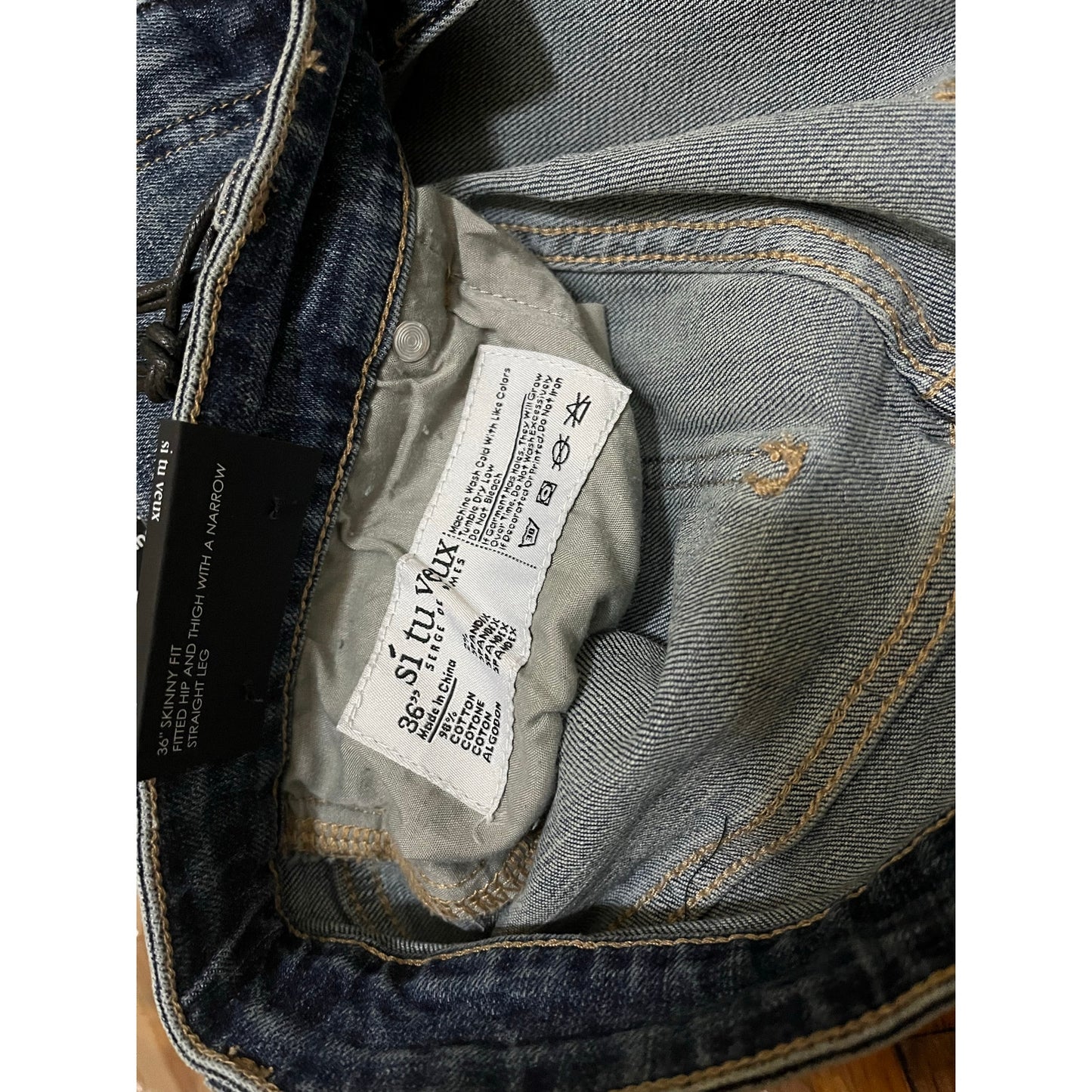 Si Tu Veux Marc Jean’s Indigo Wash Size 36 Men’s Superstack
