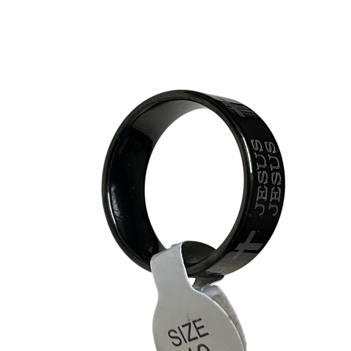 Black Jesus & Crosses Stainless Steel Ring Men’s Ring