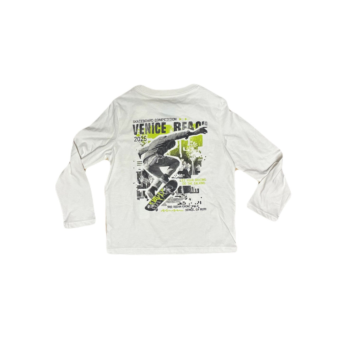 Cat & Jack Boys' Long Sleeve 'Venice Beach' Graphic T-Shirt, XS 4/5