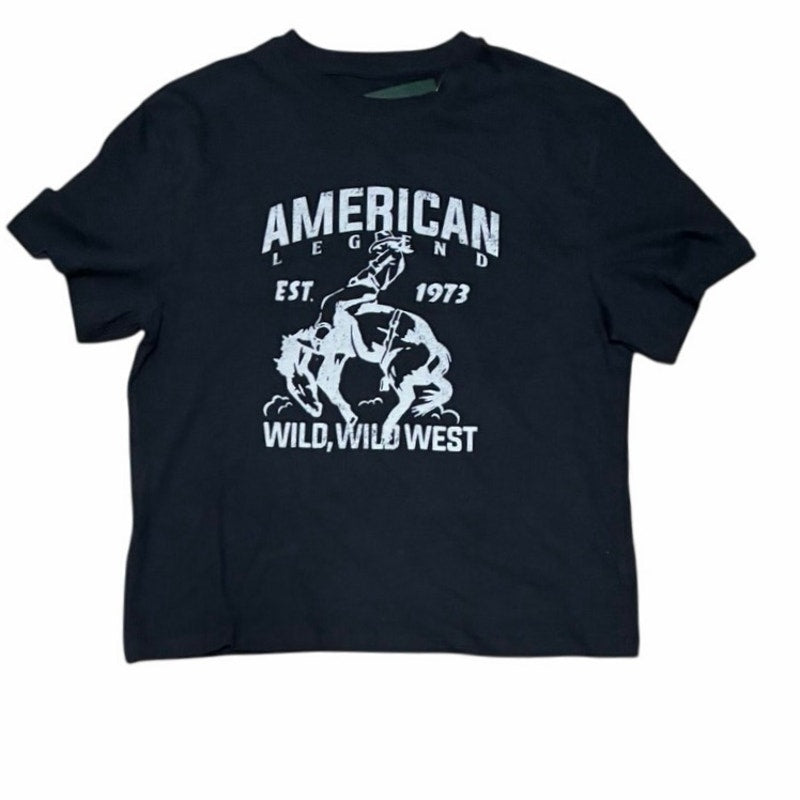 Women's Short Sleeve Crewneck Graphic T-Shirt - Wild Fable Hematite Letters