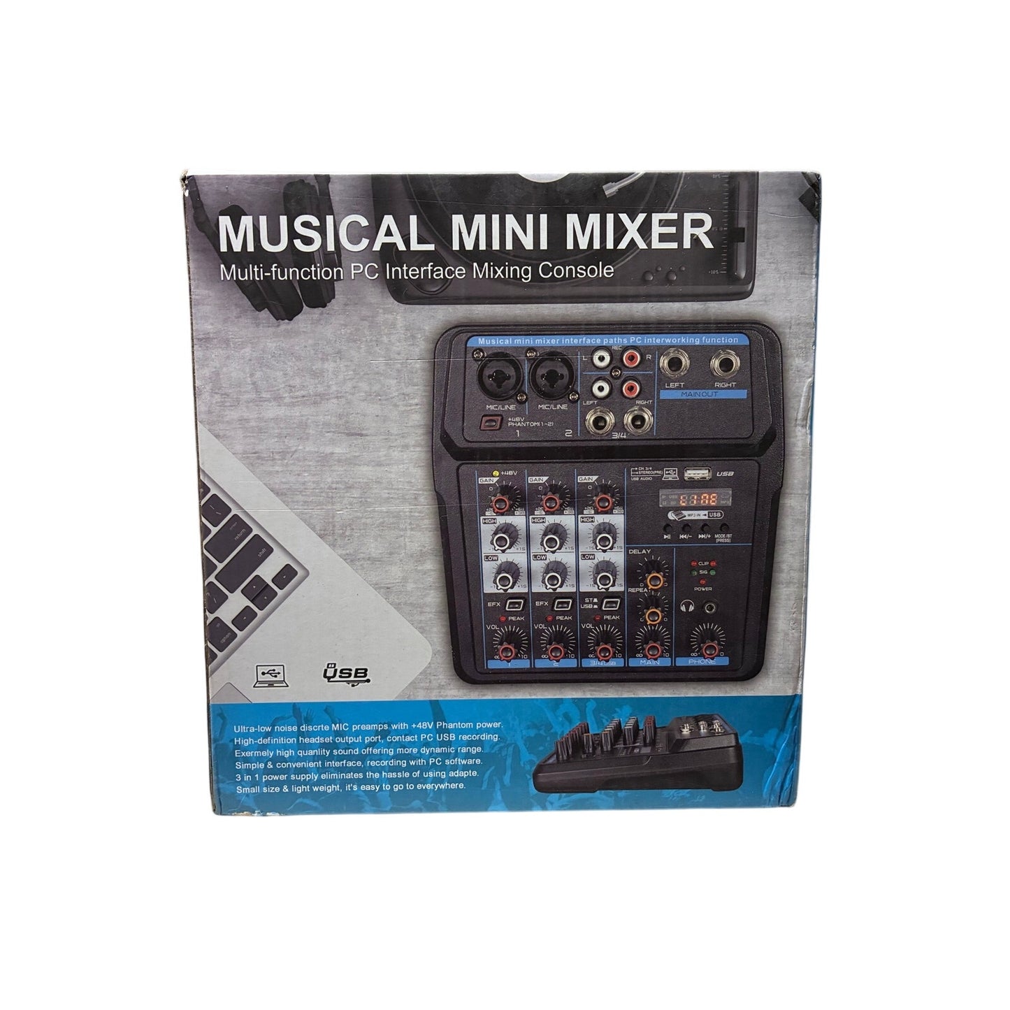 Depusheng U4 Professional 4-Channel Mixer
