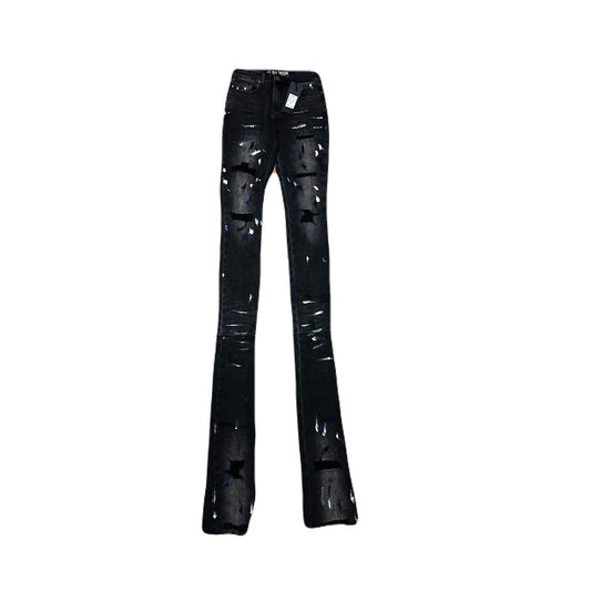 Si Tu Veux Marc Jeans Black Wash Superstack Mens Size 34