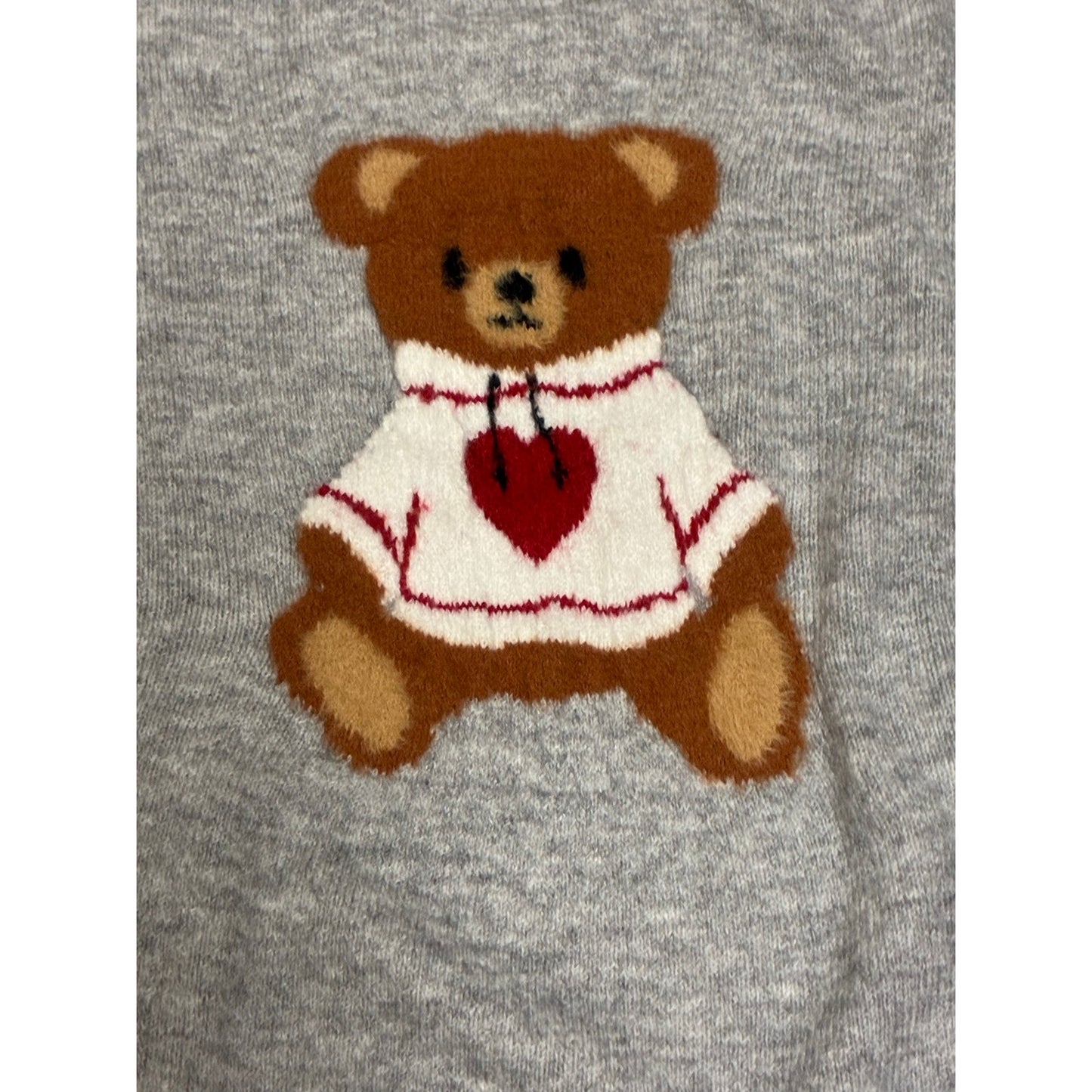 Art Class Girls Crewneck Gray Sweatshirt With Terry Bear On It 14/16 XL