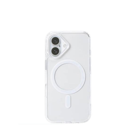 IPhone 16 Clear MagSafe Compatible Phone Case White & Sliver