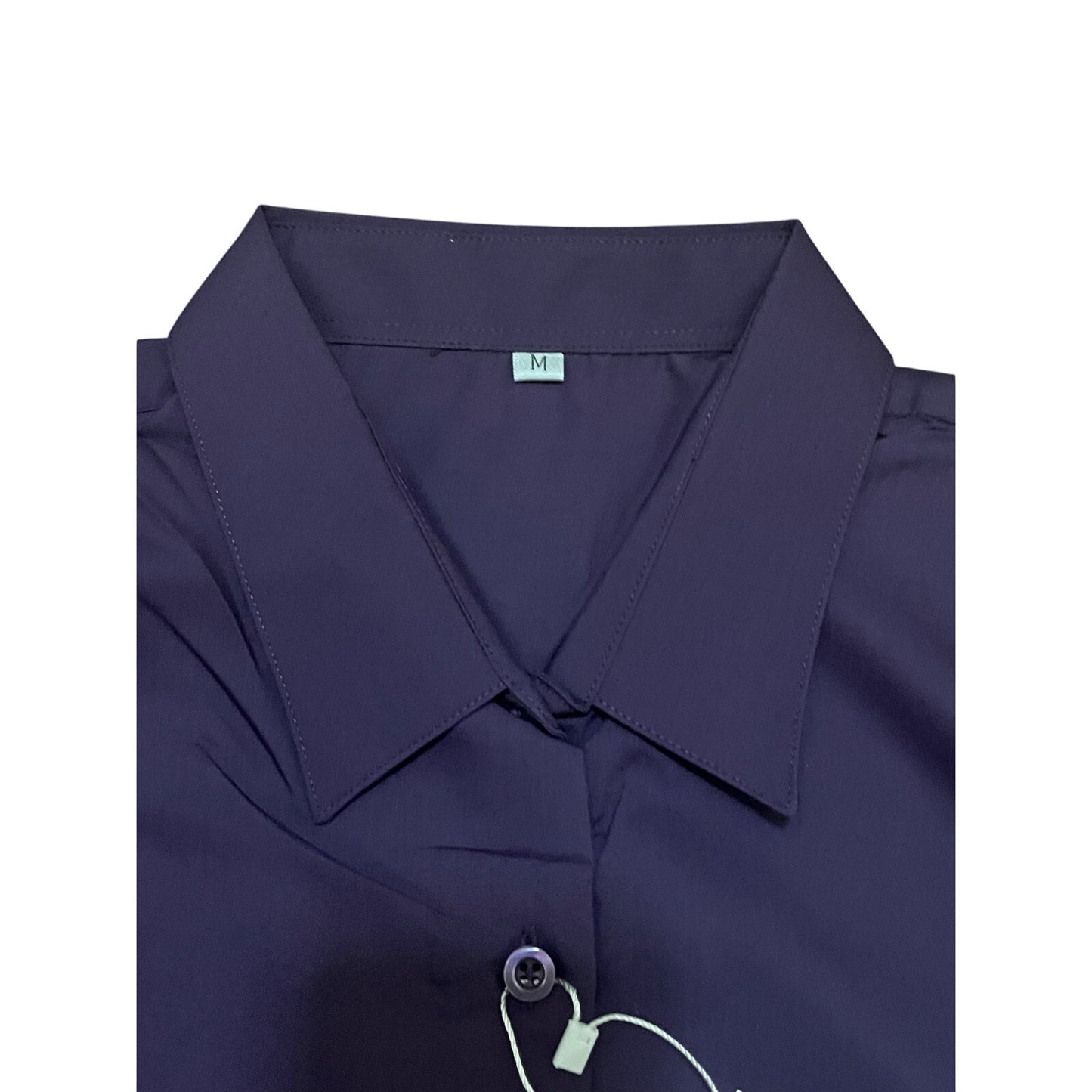 Ruisin Purple Men’s Long Sleeve Button Down T-shirt Size Medium