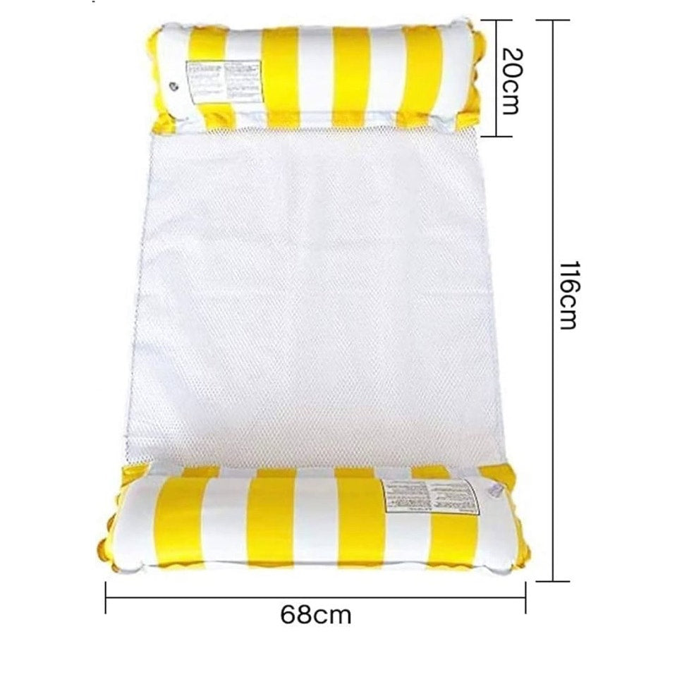 Inflatable Floating Bed Striped Floating Row Water Recreation Inflatable Lounge