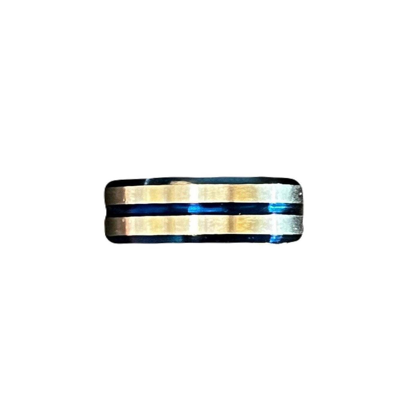 Blue & Sliver Stainless Steel Men’s Ring Size 11