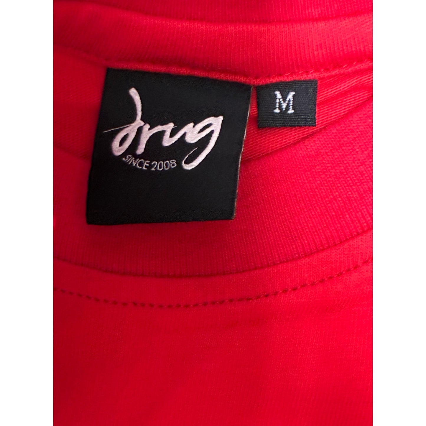 Red Long Sleeve T-Shirt with graph print in the middle Size Medium