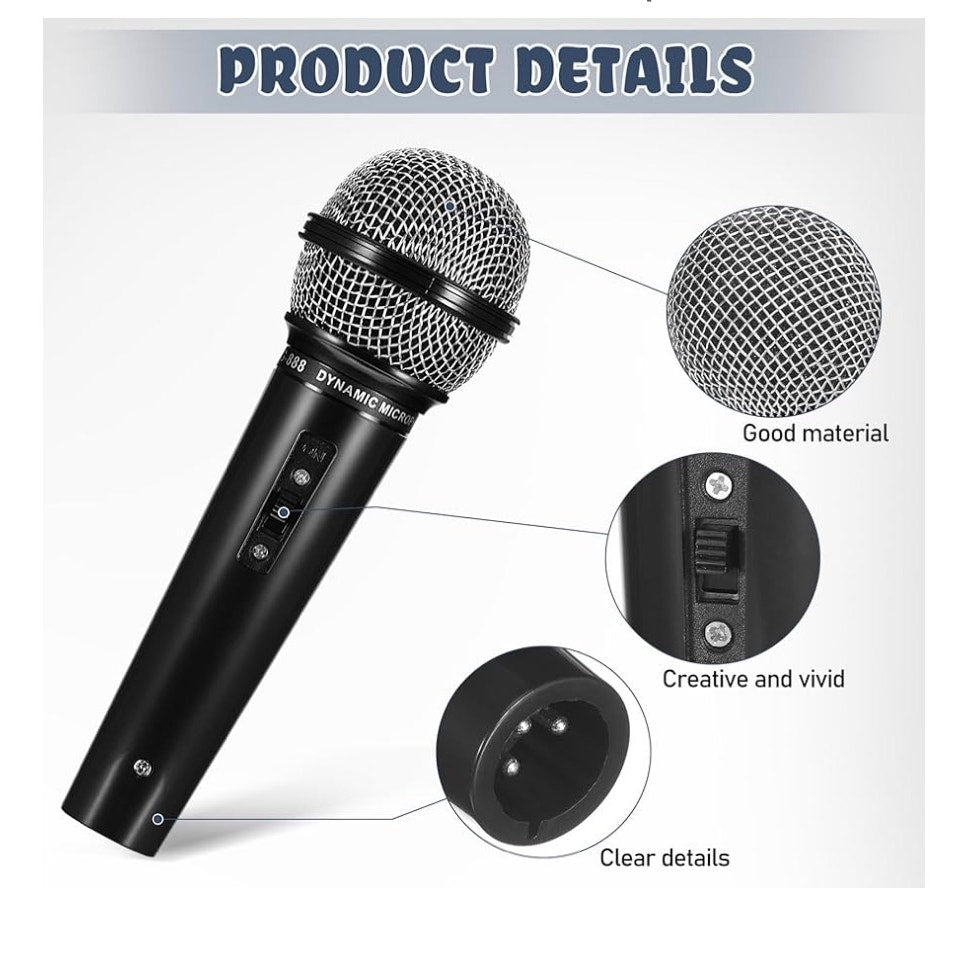 Microphone for Kids, 6.4" Fake Toy Microphones for Toddler Plastic Pretend Play