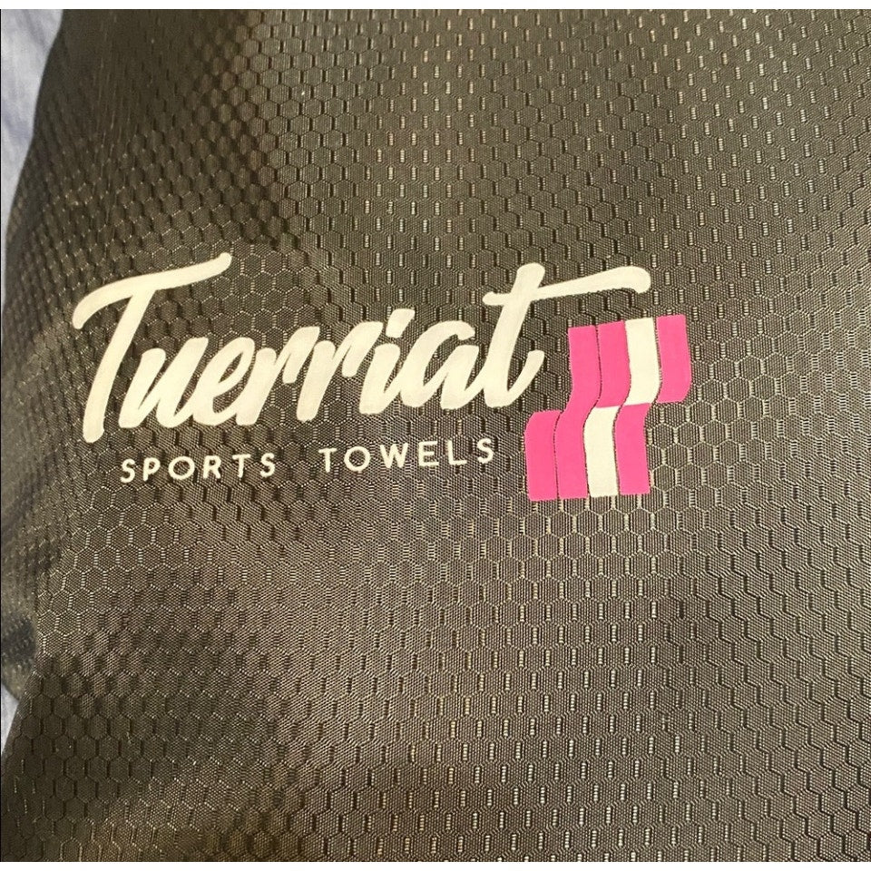 2 Tuerriat Sports Towels Blue New 90cm X 40cm Medium & 130cm X 60cm Large