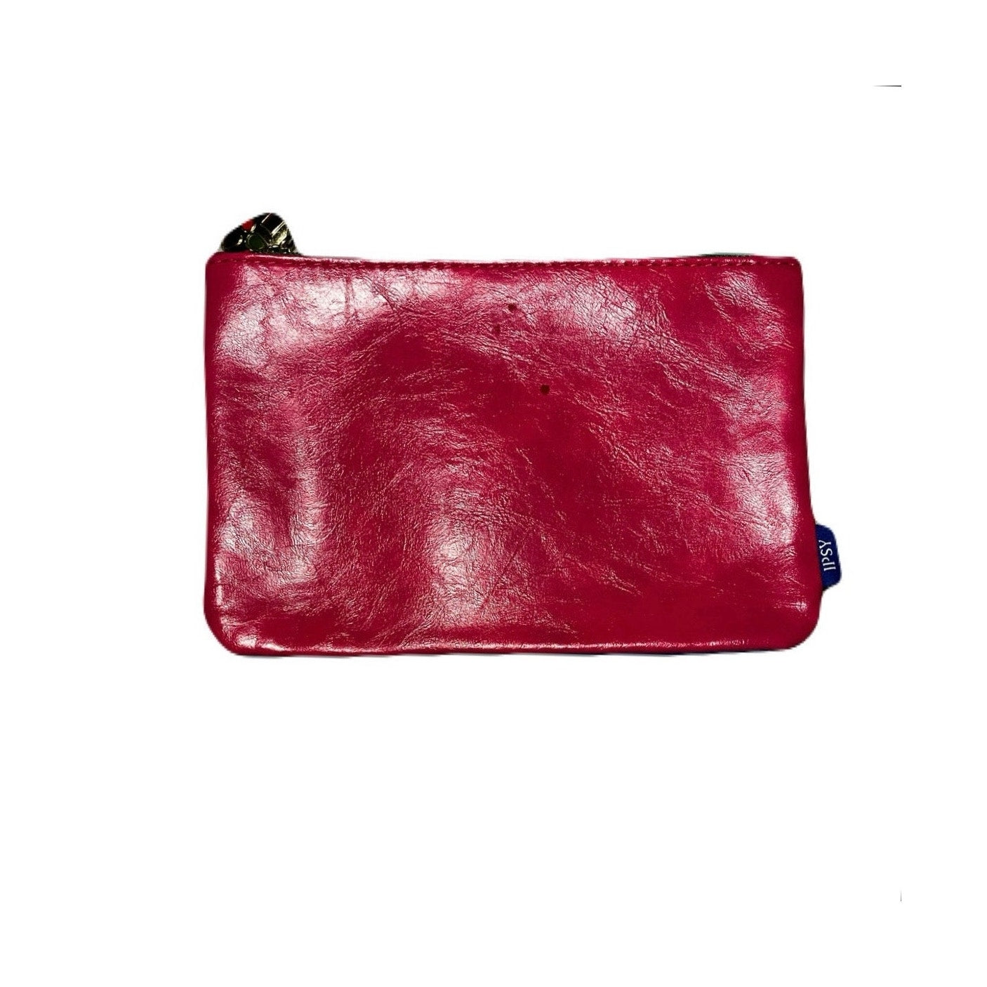 Ipsy burgundy and blue make-up Bag