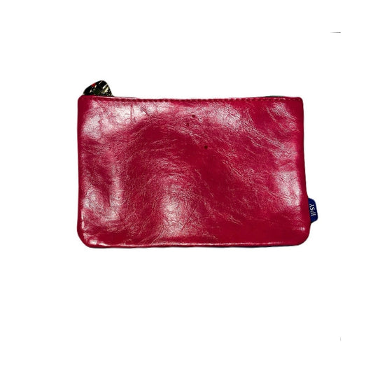 Ipsy burgundy and blue make-up Bag