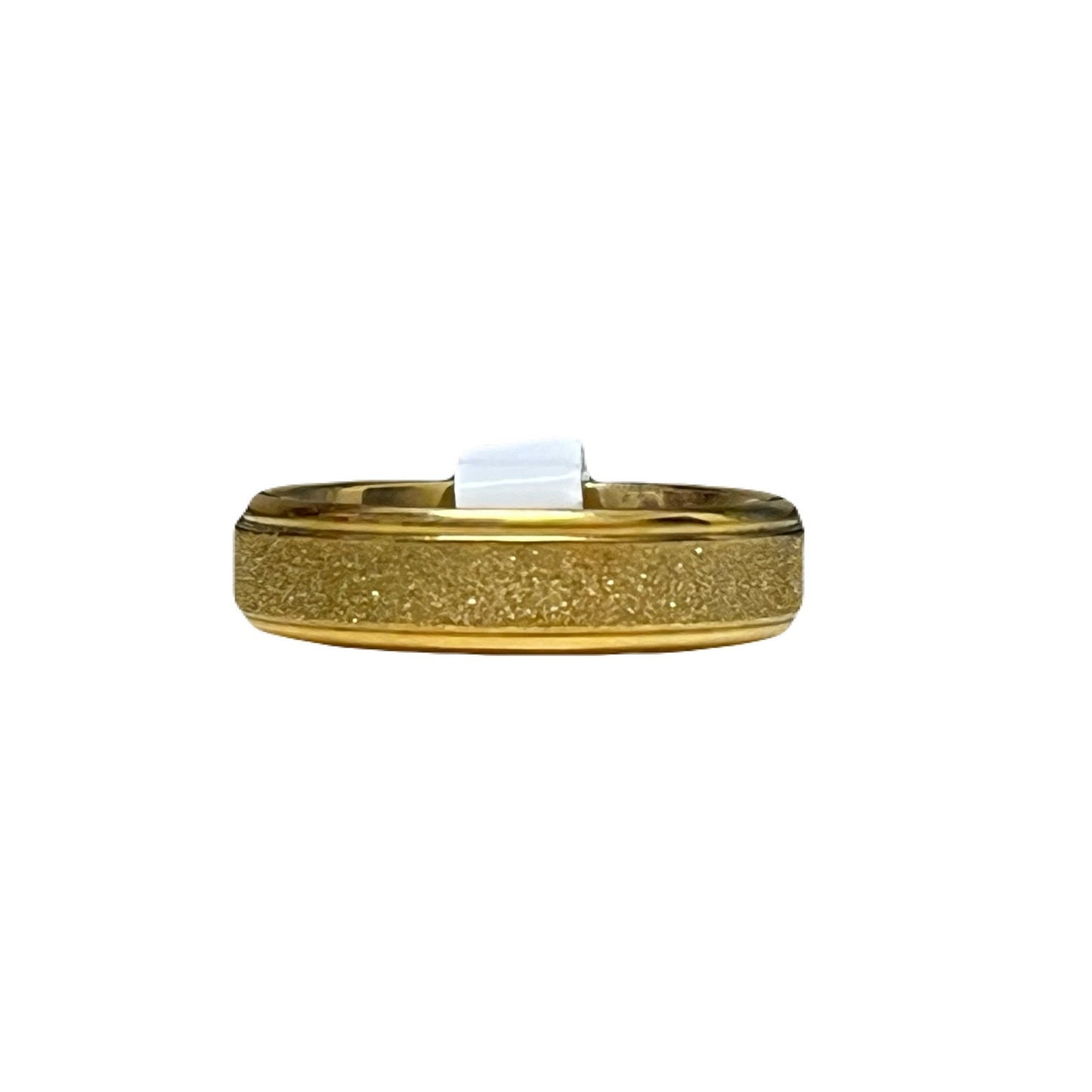 Shiny Gold Stainless Steel Men’s Ring Size 21