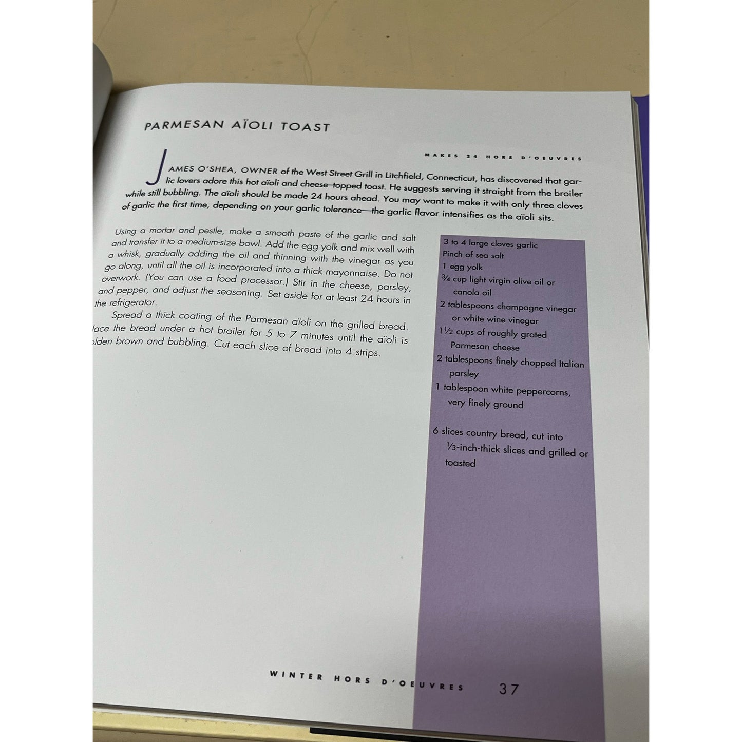 Hors D'oeuvres Book