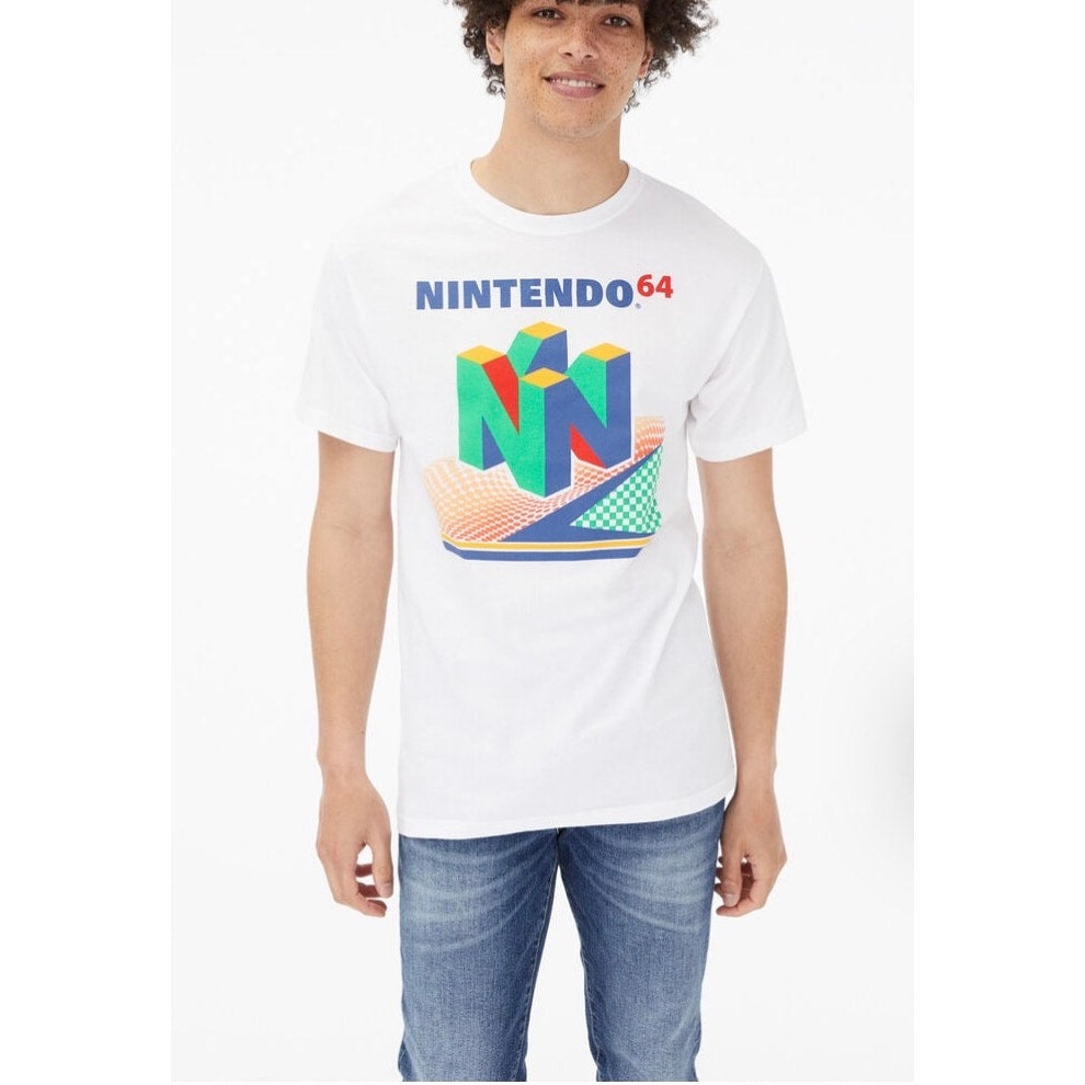 Nintendo 64 Graphic White Tee Size Medium